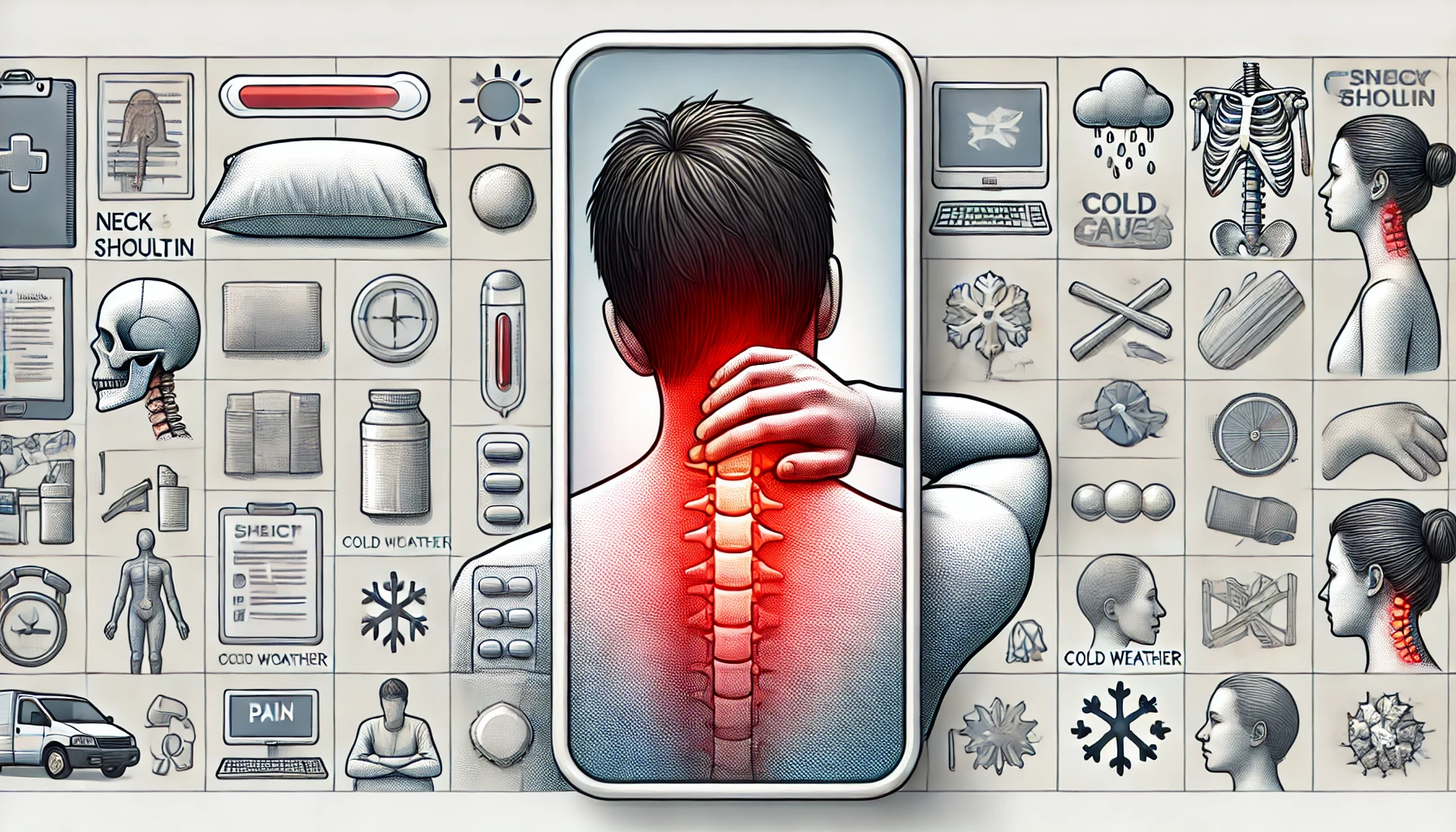 Neck and shoulder pain is a common condition caused by various factors, including muscle strain, cervical degeneration, and disc herniation